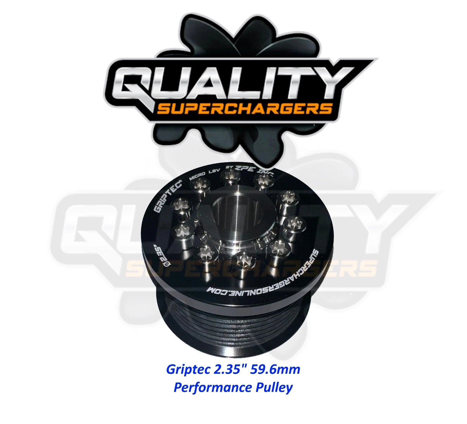 Griptec Supercharger Pulley 2.35" 59.6mm Jaguar Land Rover Range 5.0