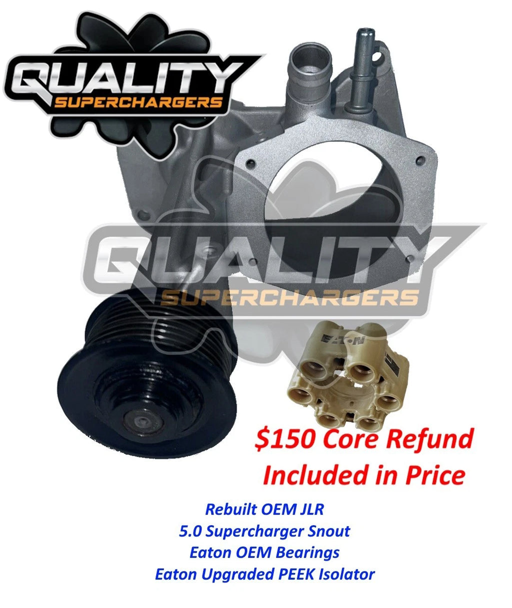 Rebuilt Supercharger Snout Stock Pulley 5.0 Liter Range Rover Sport 49mm 2017 -2025