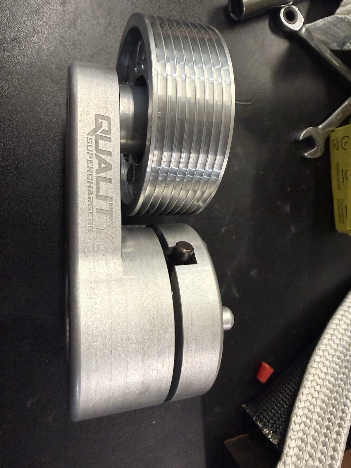 HD Heavy Duty Belt Tensioner Supercharger Pulley For 58mm Jaguar Land Rover 5.0 3.0