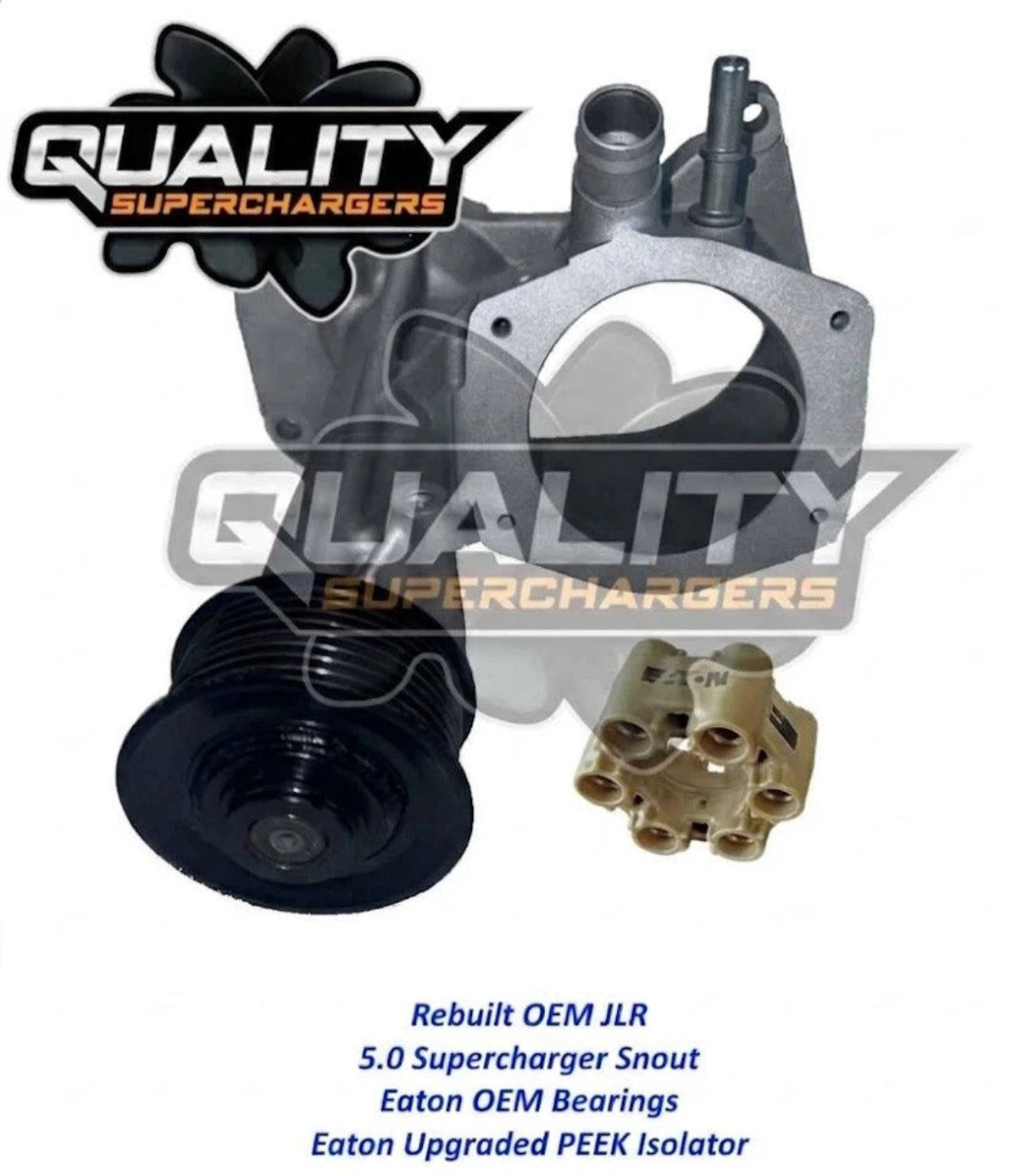 Rebuilt Supercharger Snout Stock Pulley 5.0 Liter Range Rover Sport 49mm 2017 -2025