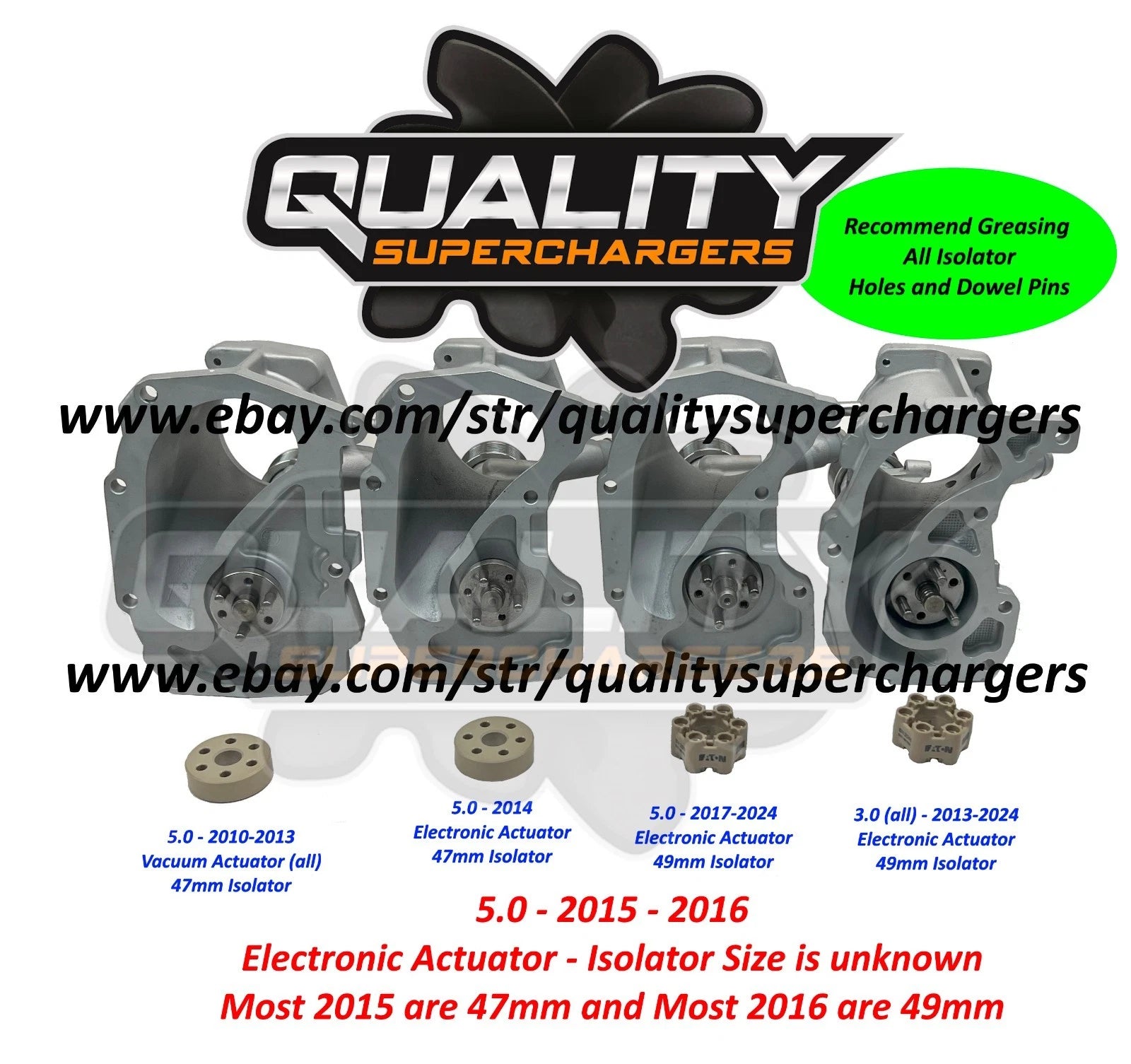 Genuine EATON OEM Supercharger Rebuild Kit Snout Case Bearings 5.0 3.0 Jaguar Land Rover Range Rover