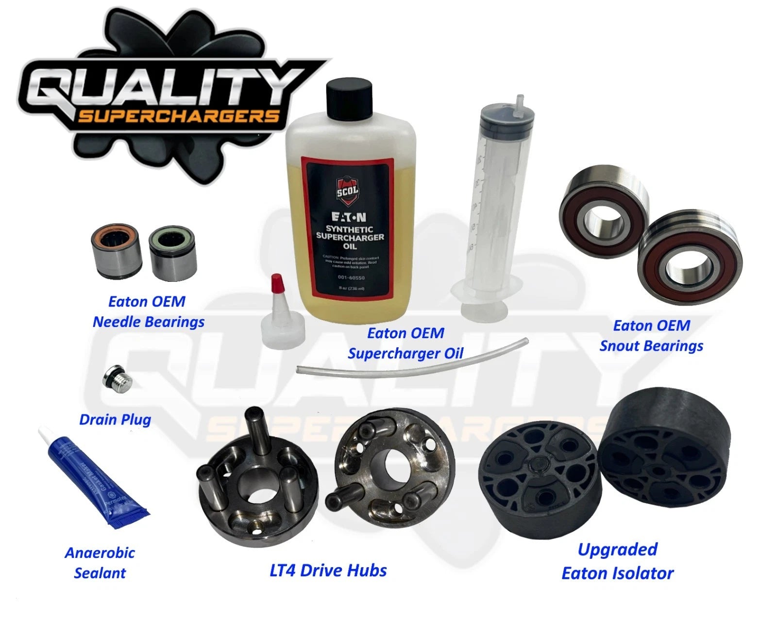 Genuine Eaton OEM Supercharger Rebuild Kit Lt4 CTS-V Camaro LT1 Corvette Z06 Upgraded Isolators