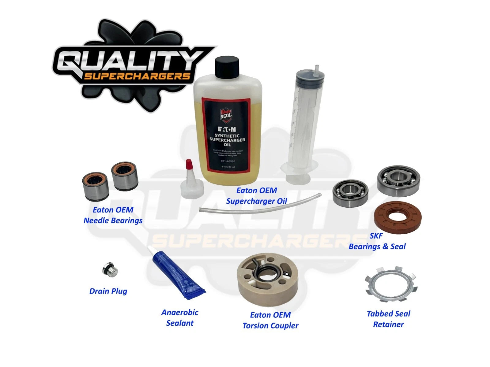 Supercharger Rebuild Kit Jaguar Land Rover 4.2 Liter Eaton M112 03-09 Snout & Case Needle Bearings